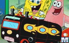 Bob Esponja viaje a Atlantis en autobus - Macrojuegos.com